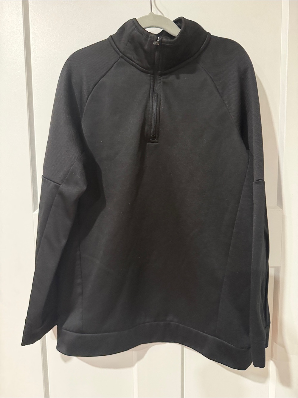Black quarter-Zip Pullover Sweatshirt